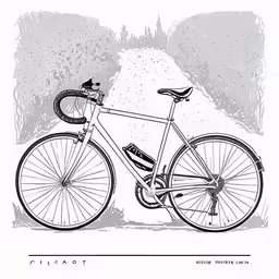 the bike was a drawing of a bicycle