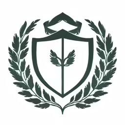 the crest for a company with laurel