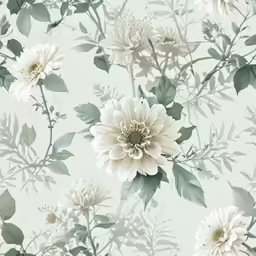 large flowers in a light green background