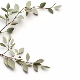 there is a branch with small leaves on it