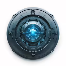 the clock is displayed as if it has an artificial face