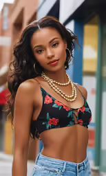 a woman in a black bra is shown posing for the camera