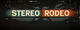a neon sign that says stereo rodeo on it
