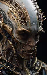 an alien man has gears in his head