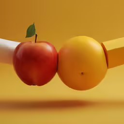 there are two fruits attached to a banana