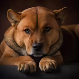 a very cute dog laying on a couch