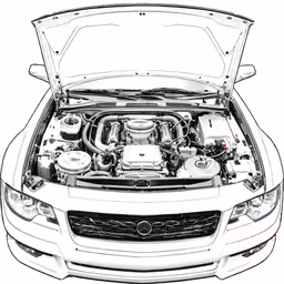 an image of a car with its hood up
