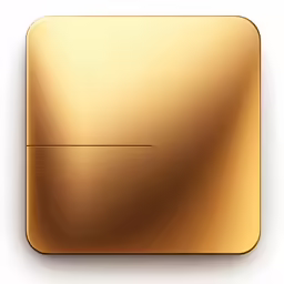 a gold square icon with a metallic background