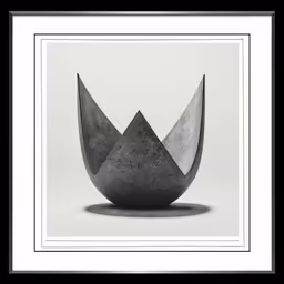 an abstract photo of two gray vases