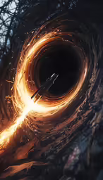 a large pipe in the middle of some rocks and flames