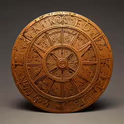 an ancient zodiac clock, on display for tourists