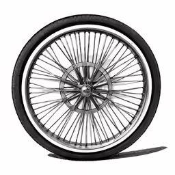 a motorcycle wheel and tire on white background