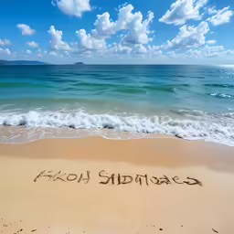 a sign that reads slow sea runs in the sand on the beach