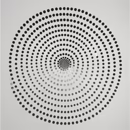 black and white dots on a white surface