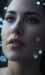 the girl has white bubbles on her face