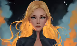 this is an image of a woman with blonde hair