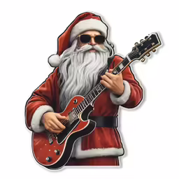 santa claus has been featured as a strume guitar