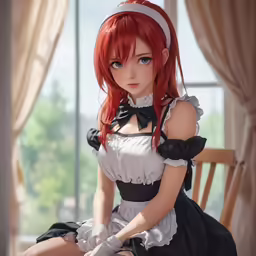 a very pretty doll in black and white