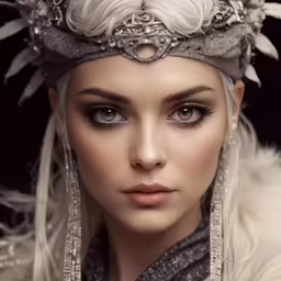 a beautiful young woman dressed in costume posing