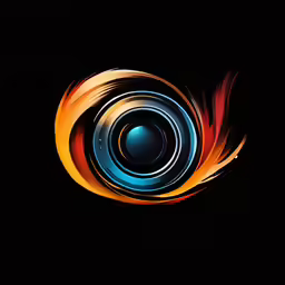 the abstract design is colorfully painted, and it looks like the image shows a black background