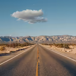 the deserted stretch of highway in the mountains