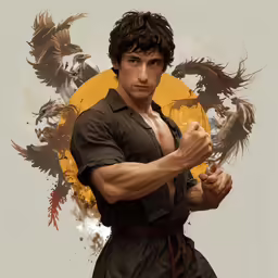 a man with brown shirt and black shorts in a game of thrones