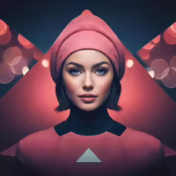 a close up of a person with a hat