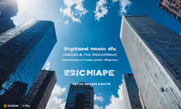 some tall buildings with the words bicimape in italian on them