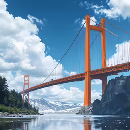 a picture of the bridge in the mountains