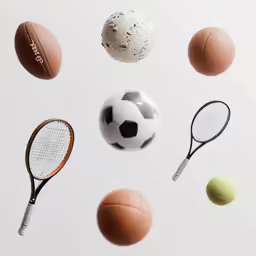 a number of different types of tennis items
