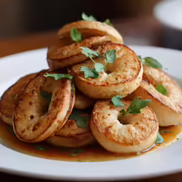 small stack of thin fried pancakes sitting on top of a plate