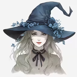 a young woman wearing a hat with flowers