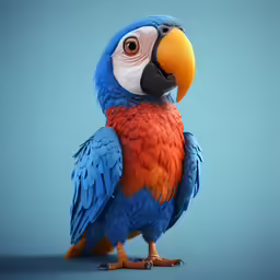 a colorful parrot with the top half closed and eyes open