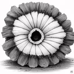 an artful abstract design with large petals