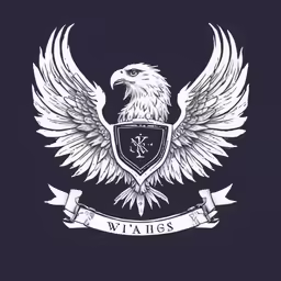 the white eagle emblem on a blue background