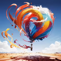 the man is flying with his kite on the beach