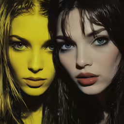 two beautiful young women posing for a photo