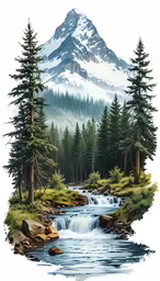 water flowing over a small waterfall surrounded by trees