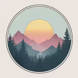 the image shows a circle with trees in the background