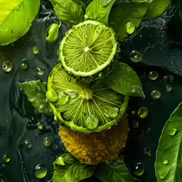 several pieces of lime placed on top of each other