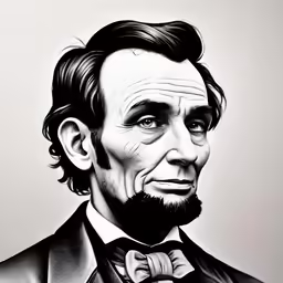 a black and white photo of abraham lincoln