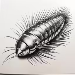 an image of a drawing of a cockfly on a white paper