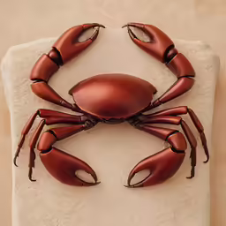 the sculpture is shaped like a crab