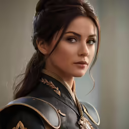 a beautiful young woman in a uniform