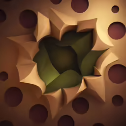 paper and circles make a decorative surface for a 3d artwork