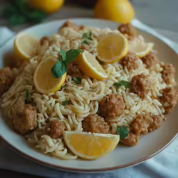 a plate of food that is full of noodles