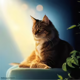 an image of a cat that is sitting
