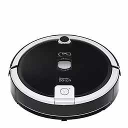 an electric robot with one hand touching the button on it