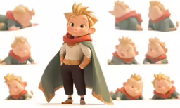 an action figure is shown with a lot of heads