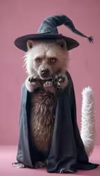 a cute little animal dressed as harry potter
